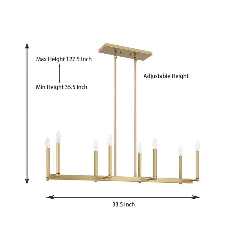 8 light candle linear chandelier (17) by ACROMA