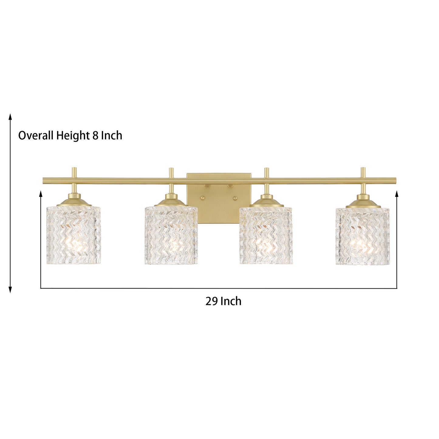 Elayne 4-Light Unique Glass Vanity Light