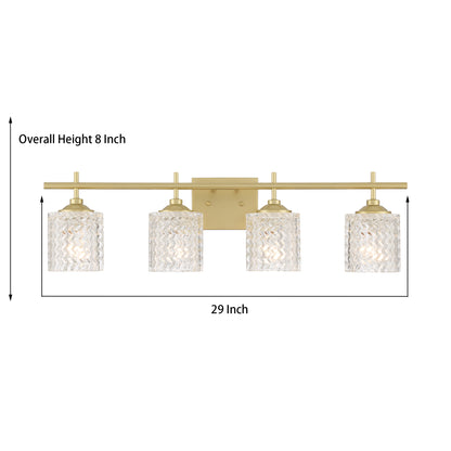 Elayne 4-Light Unique Glass Vanity Light