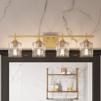 Elayne 4-Light Unique Glass Vanity Light