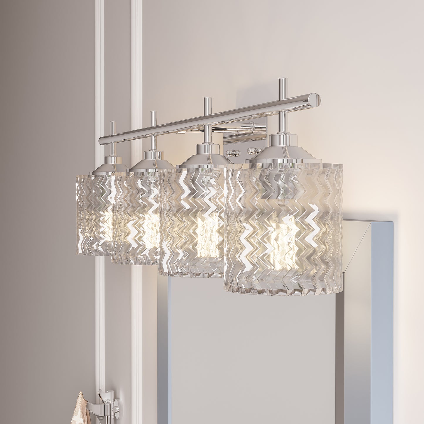 Elayne 4-Light Unique Glass Vanity Light