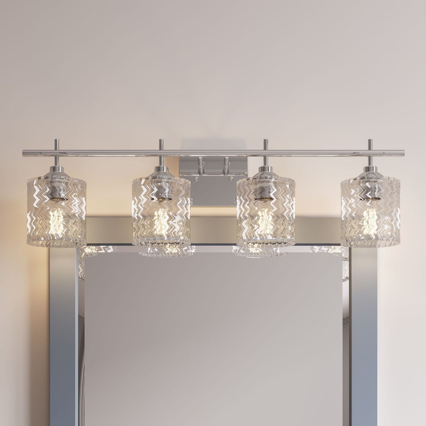 Elayne 4-Light Unique Glass Vanity Light