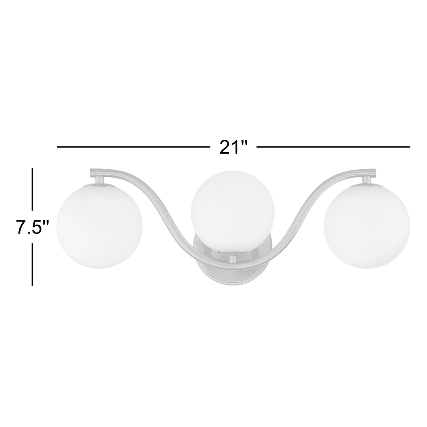 3 - Light Gold Steel Dimmable Wavy Vanity Light