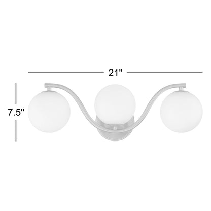3 - Light Gold Steel Dimmable Wavy Vanity Light