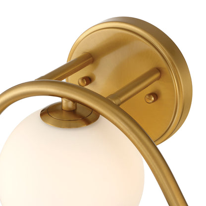 3 - Light Gold Steel Dimmable Wavy Vanity Light