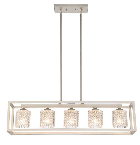 Elayne 5-Light Modern Kitchen Island Rectangle Chandelier