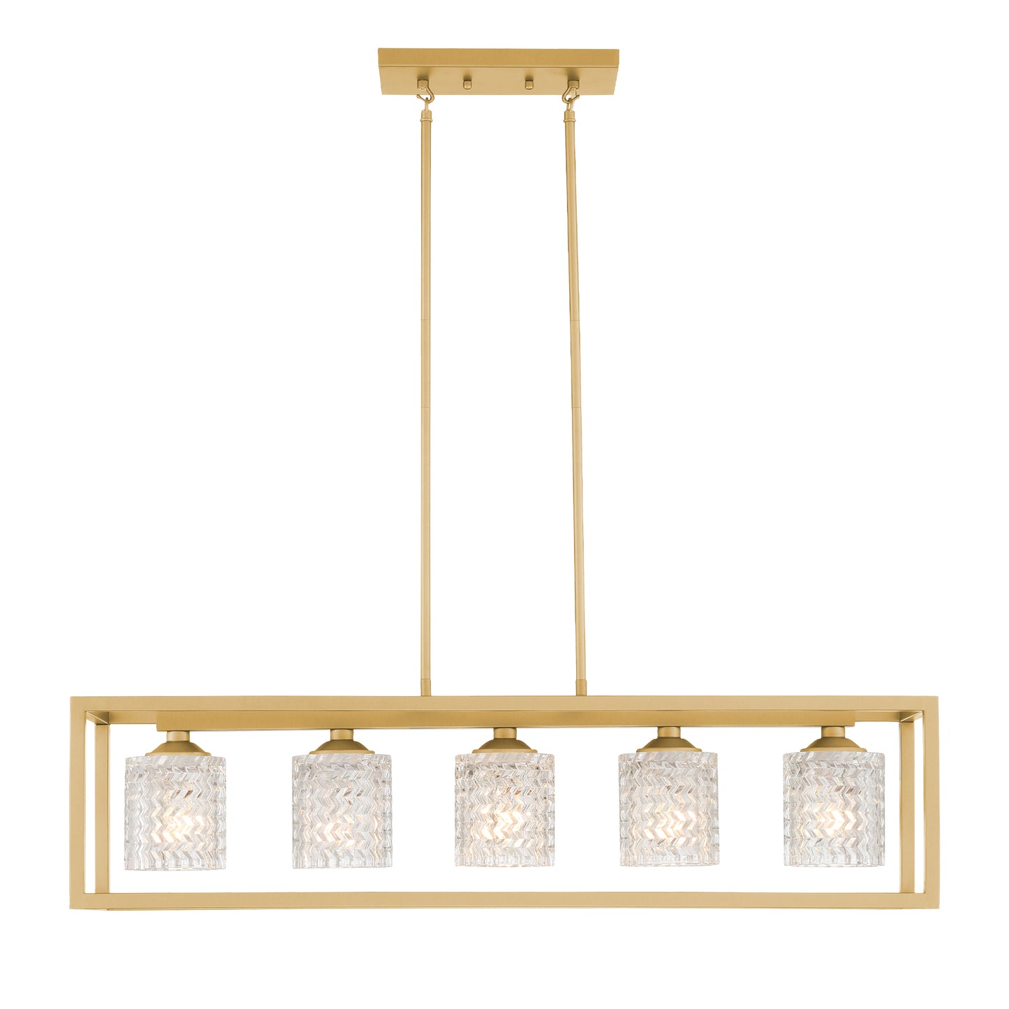 Elayne 5-Light Modern Kitchen Island Rectangle Chandelier