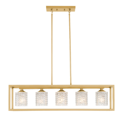 Elayne 5-Light Modern Kitchen Island Rectangle Chandelier