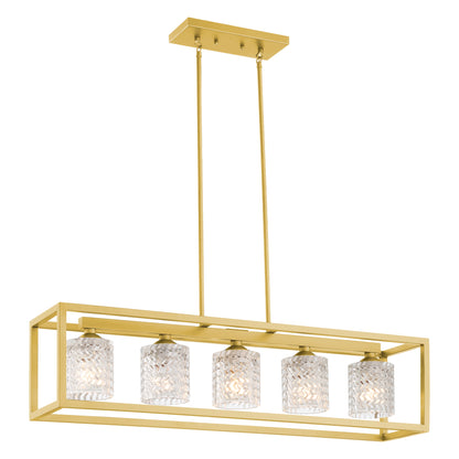 Elayne 5-Light Modern Kitchen Island Rectangle Chandelier