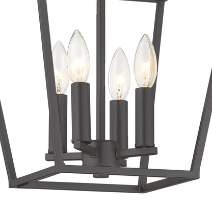 Arlington 4-Light Lantern Geometric Chandelier UL Listed