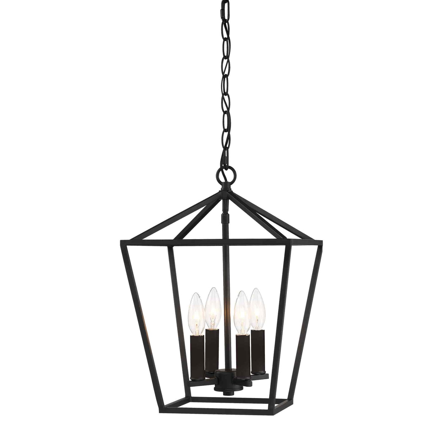 Arlington 4-Light Lantern Geometric Chandelier UL Listed