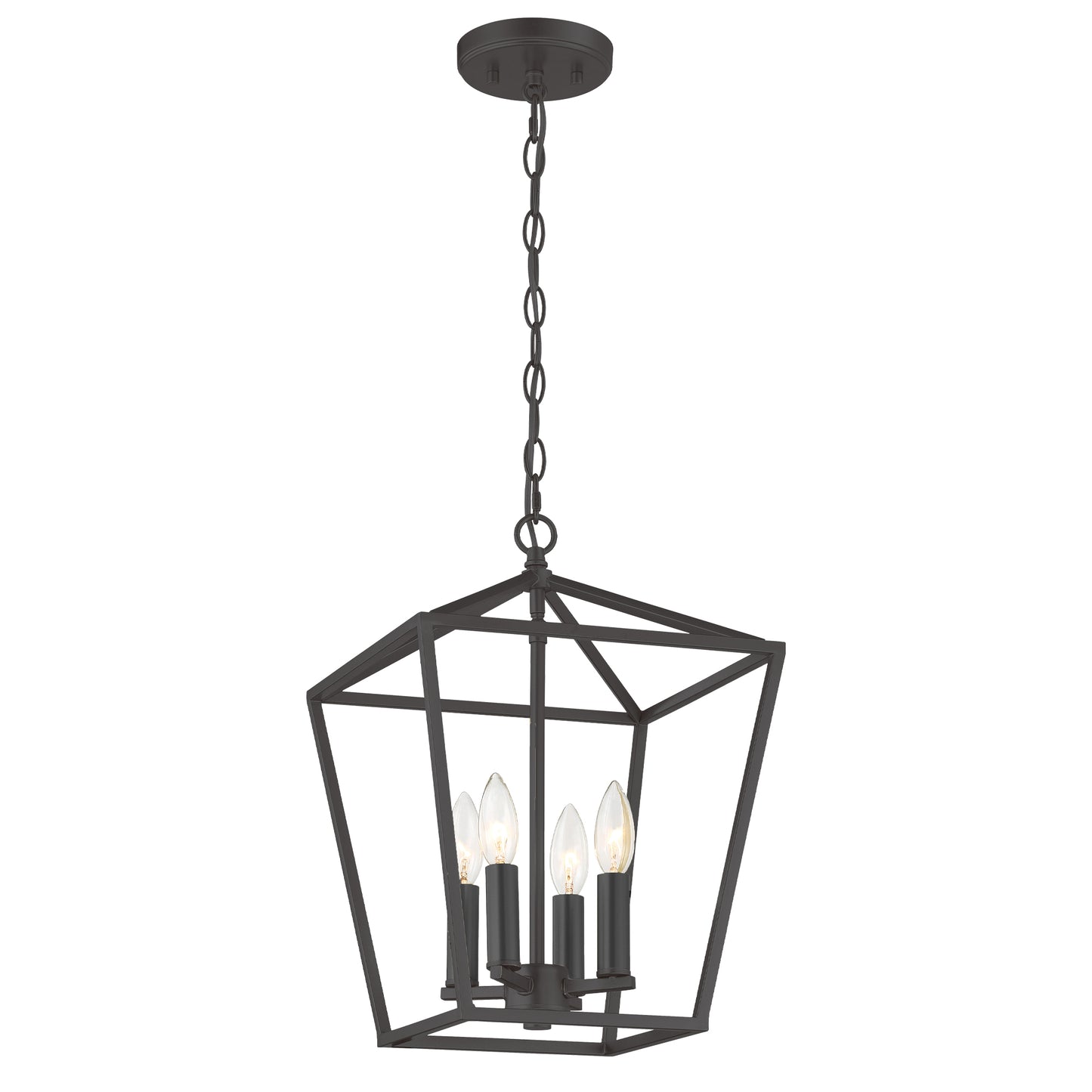 Arlington 4-Light Lantern Geometric Chandelier UL Listed