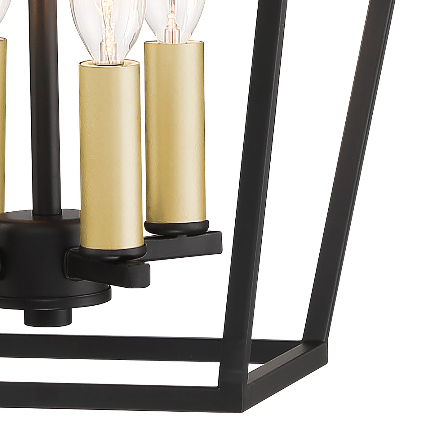 Arlington 4-Light Lantern Geometric Chandelier UL Listed