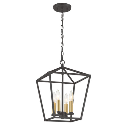 Arlington 4-Light Lantern Geometric Chandelier UL Listed