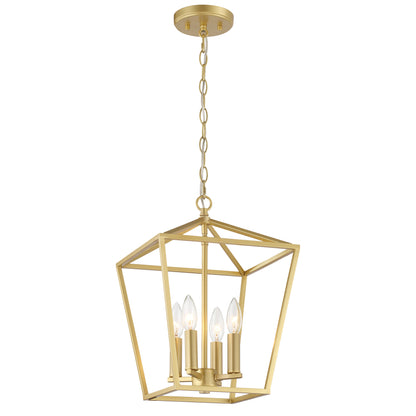 Arlington 4-Light Lantern Geometric Chandelier UL Listed