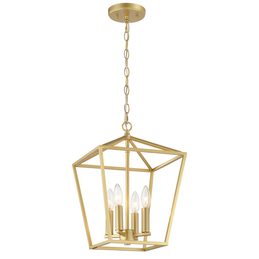 Arlington 4-Light Lantern Geometric Chandelier UL Listed