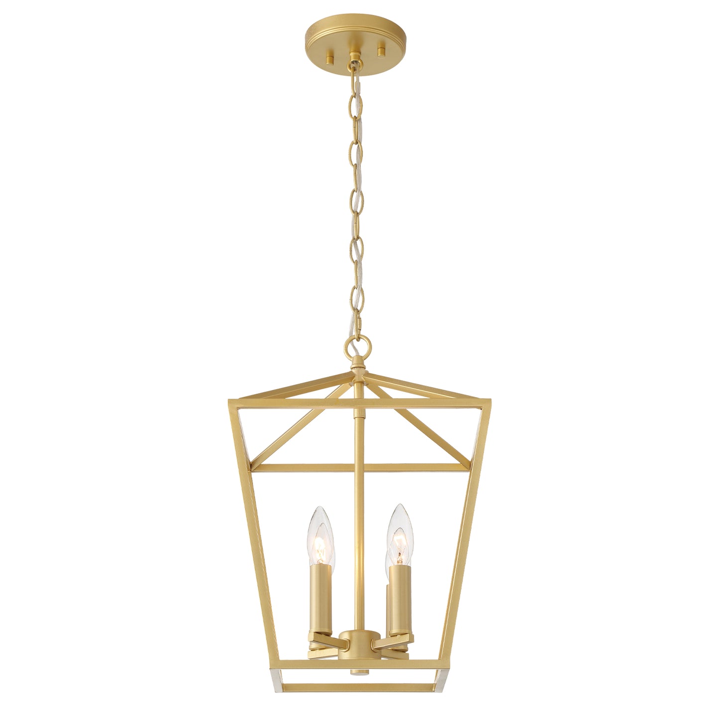 Arlington 4-Light Lantern Geometric Chandelier UL Listed