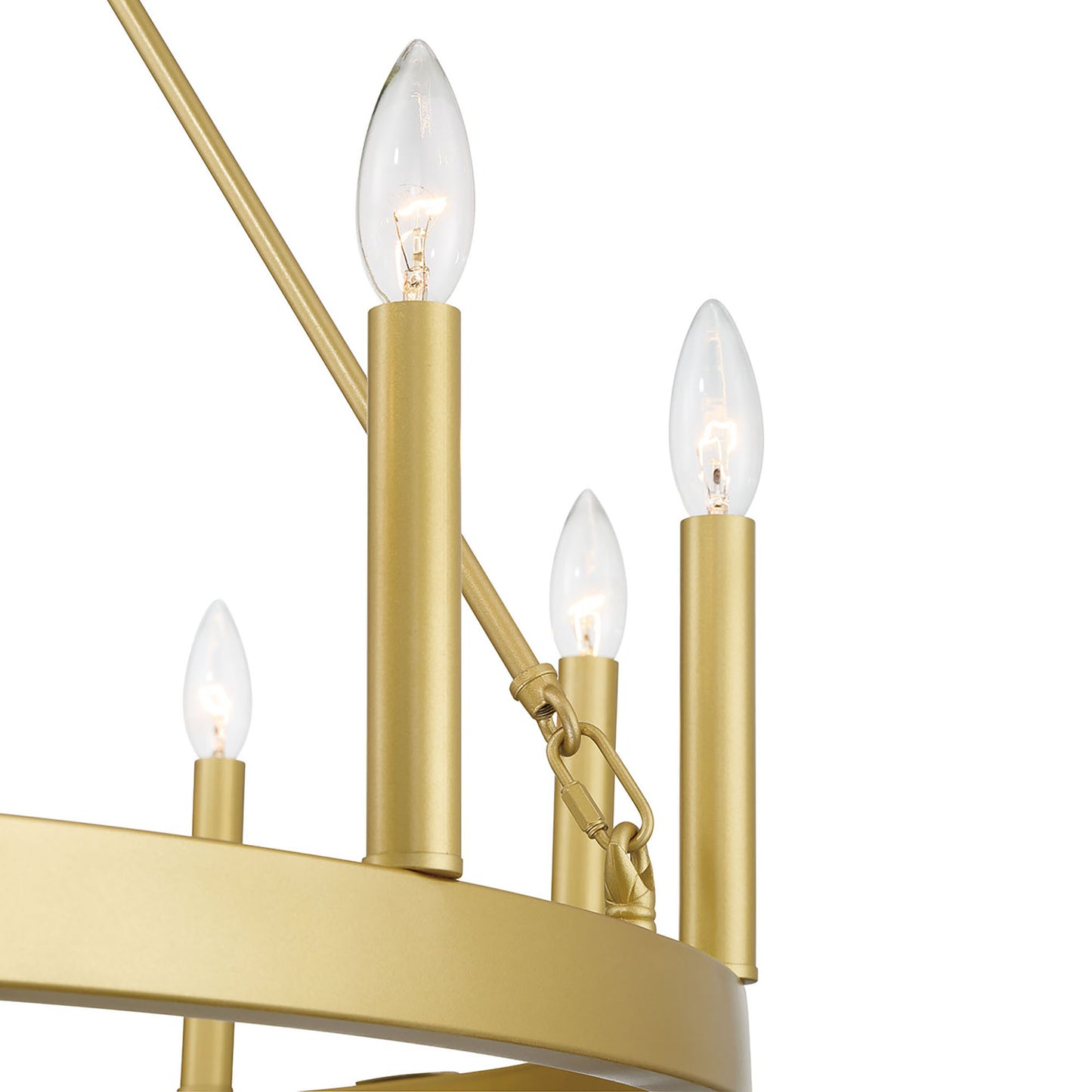 Amie 12-Light Candle Style Wagon Wheel Chandelier UL Listed