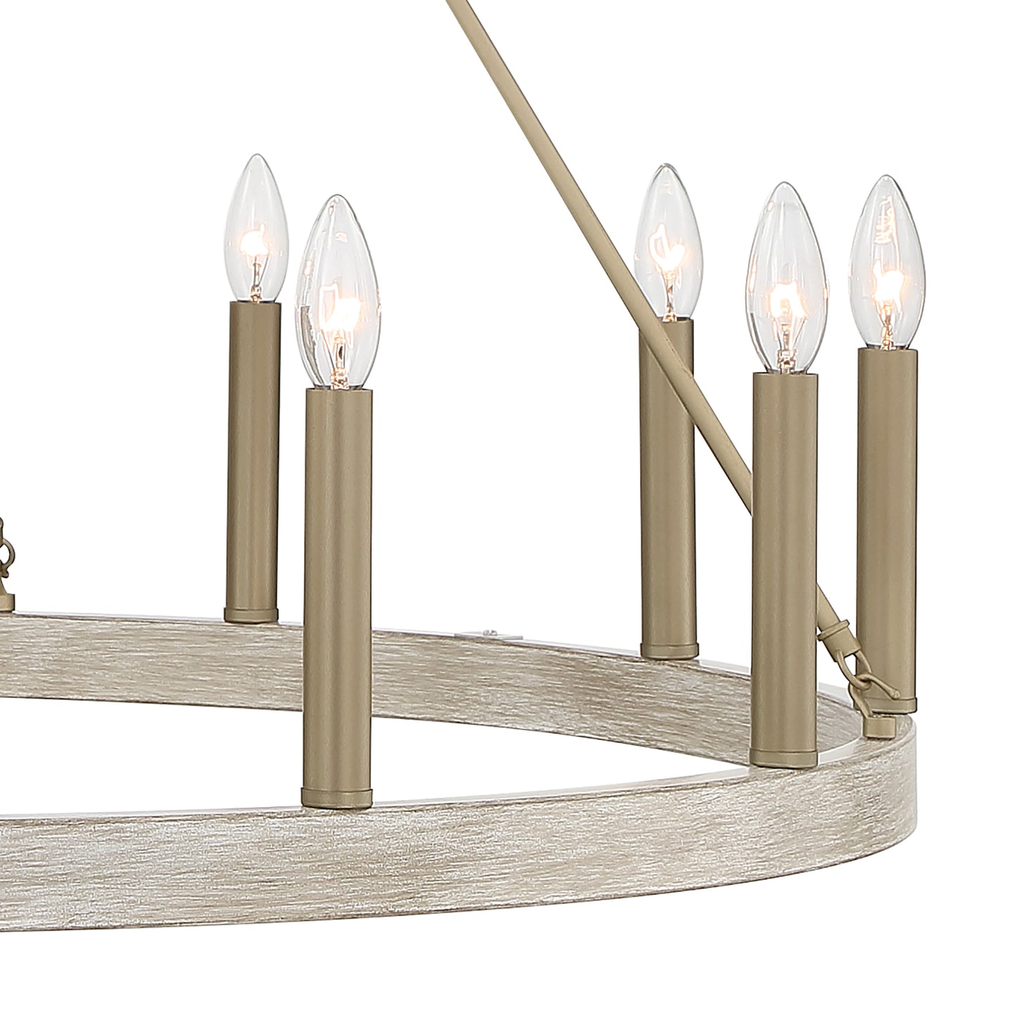 Amie 12-Light Candle Style Wagon Wheel Chandelier UL Listed