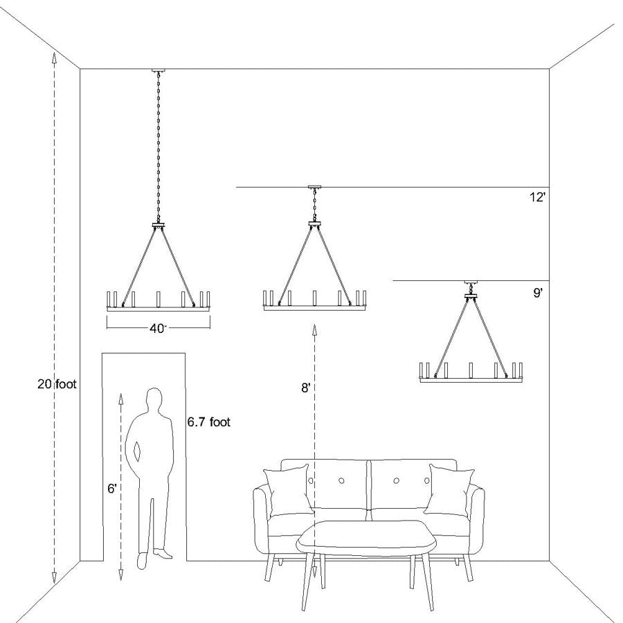 Amie 12-Light Candle Style Wagon Wheel Chandelier UL Listed