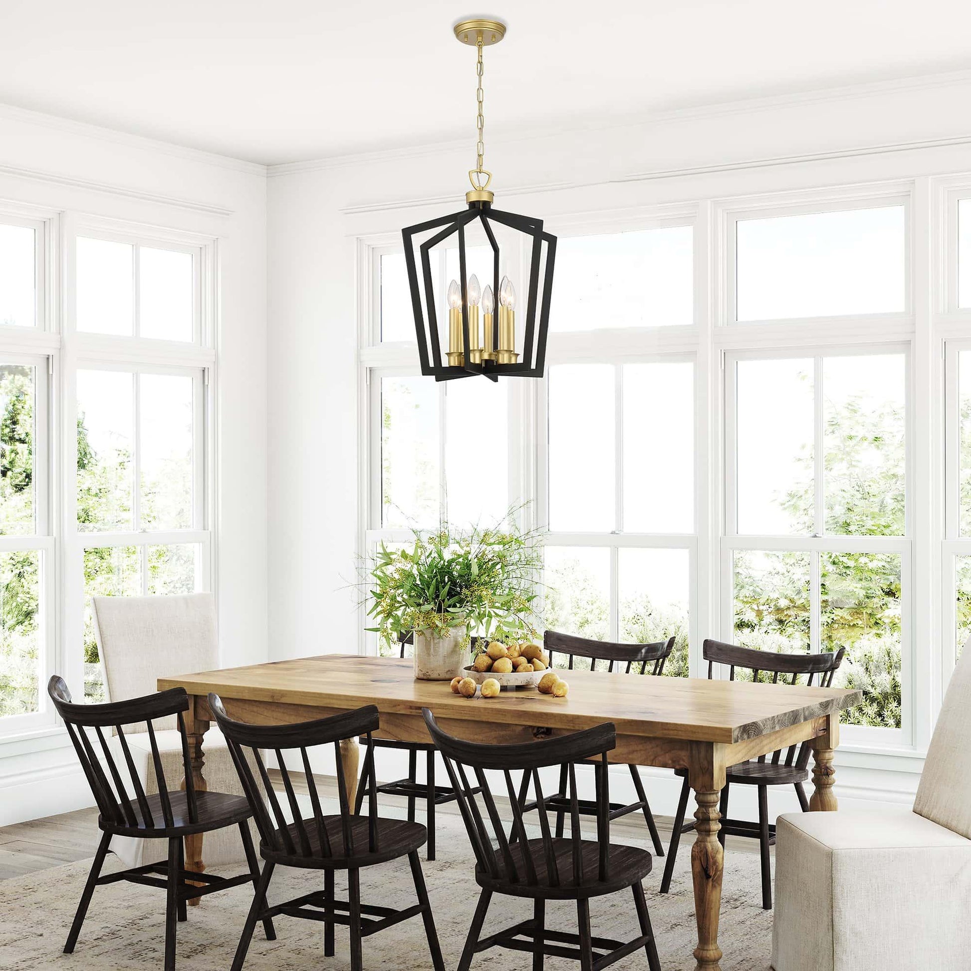 6 light lantern kitchen island geometric pendant (20) by ACROMA