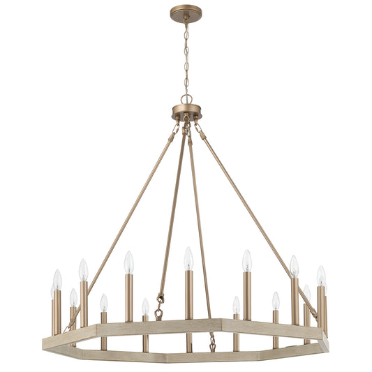 Vada 16-Light Candle Style Wagon Wheel Chandelier UL Listed