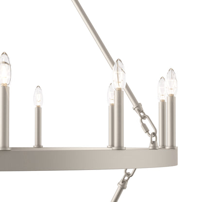 Nauvoo 20-Light Modern Candle Style Wagon Wheel Chandelier UL Listed