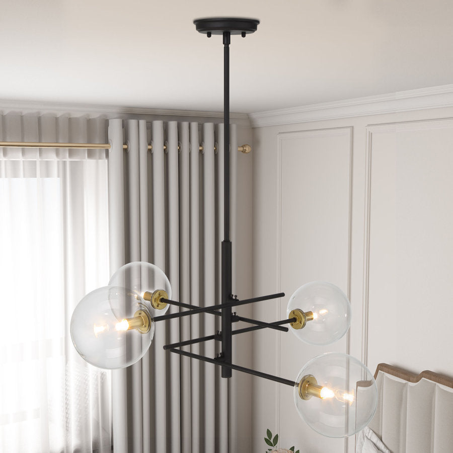 Darell 4-Light Sputnik Modern Linear Chandelier