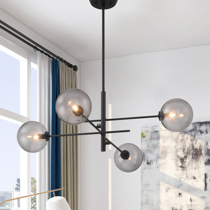 Darell 4-Light Sputnik Modern Linear Chandelier