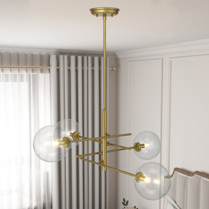 Darell 4-Light Sputnik Modern Linear Chandelier