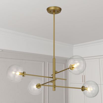 Darell 4-Light Sputnik Modern Linear Chandelier