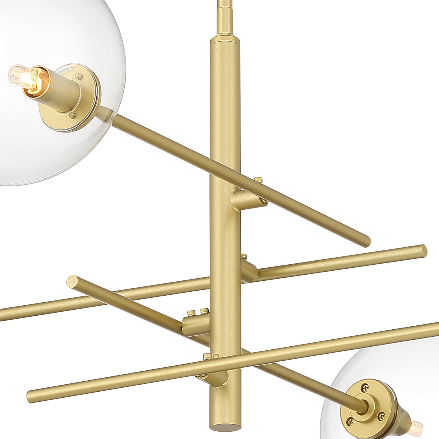 Darell 4-Light Sputnik Modern Linear Chandelier