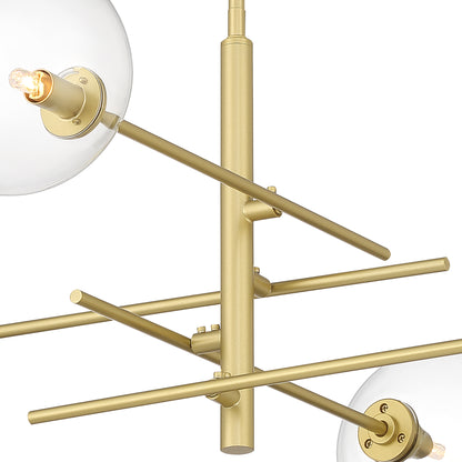 Darell 4-Light Sputnik Modern Linear Chandelier