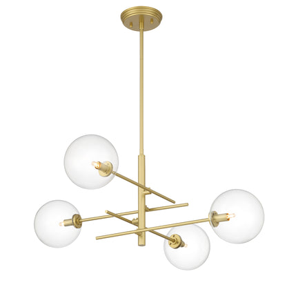 Darell 4-Light Sputnik Modern Linear Chandelier