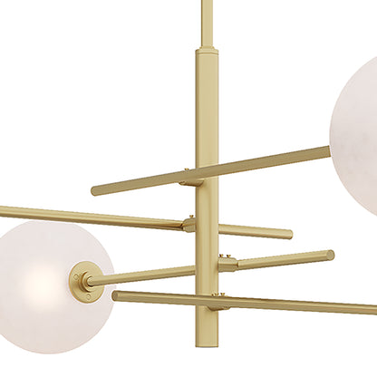 Darell 4-Light Sputnik Modern Linear Chandelier