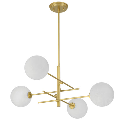 Darell 4-Light Sputnik Modern Linear Chandelier