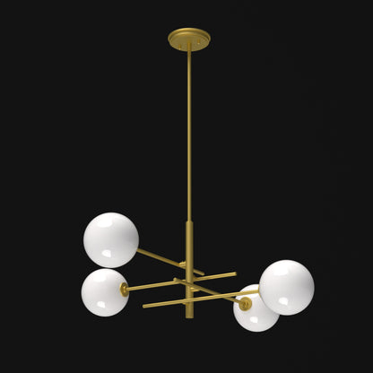 Darell 4-Light Sputnik Modern Linear Chandelier