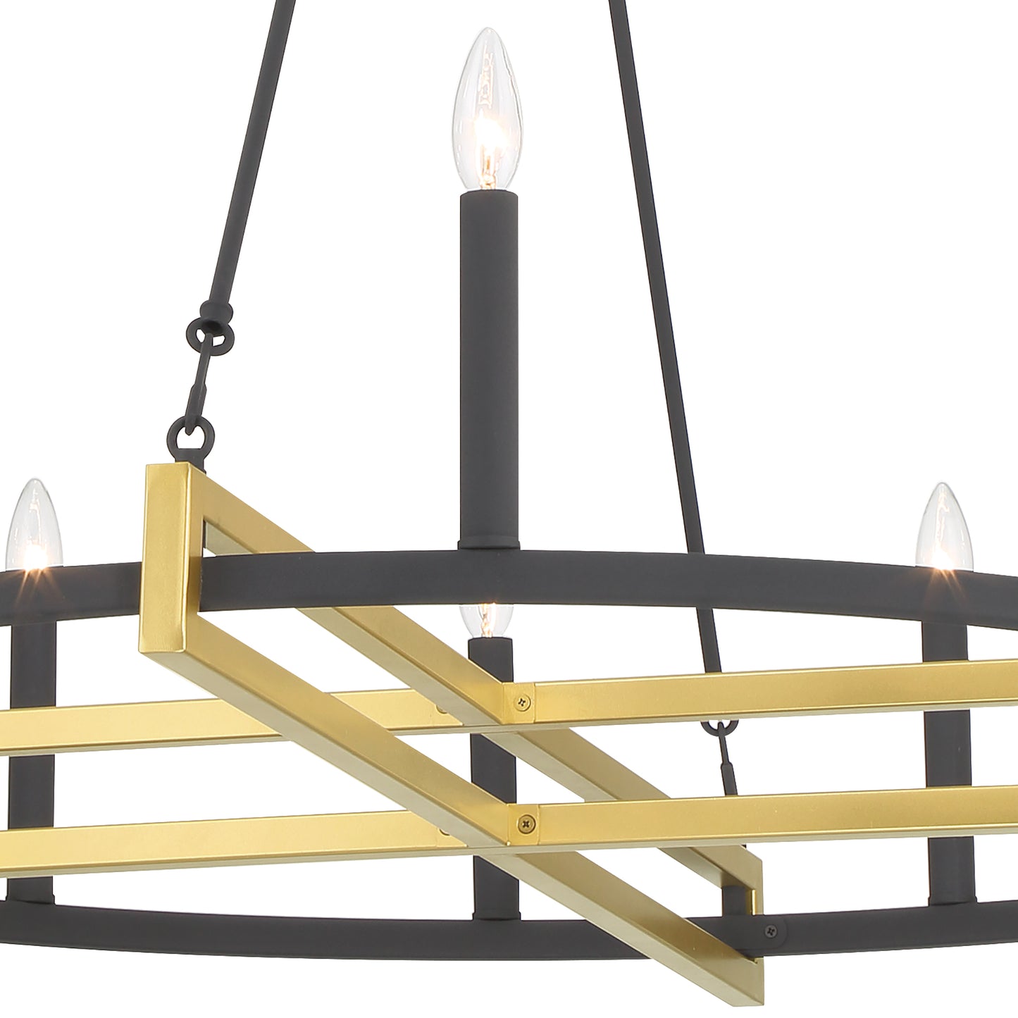 Windsor 12-Light Unique Candle Style Wagon Wheel Chandelier