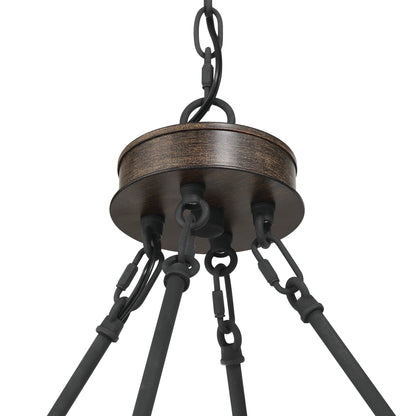 Windsor 12-Light Unique Candle Style Wagon Wheel Chandelier UL Listed