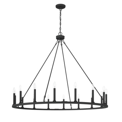 Bristol 16-Light Classic Candle Style Wagon Wheel Chandelier UL Listed