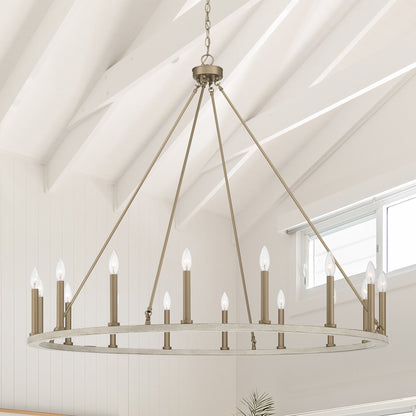 Bristol 16-Light Classic Candle Style Wagon Wheel Chandelier UL Listed