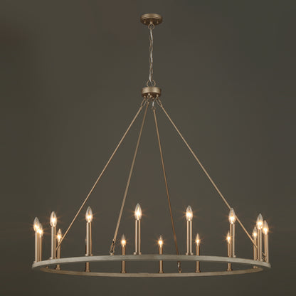 Bristol 16-Light Classic Candle Style Wagon Wheel Chandelier UL Listed