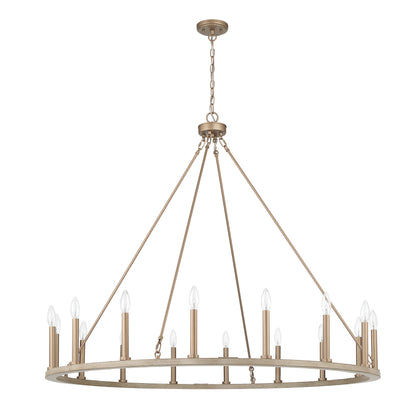 Bristol 16-Light Classic Candle Style Wagon Wheel Chandelier UL Listed