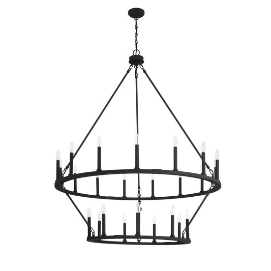 Adelle 24-Light Wagon Wheel Chandelier UL Listed