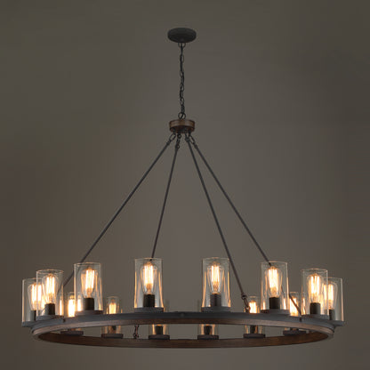 Cristelle 16-Light Classic Wagon Wheel Chandelier