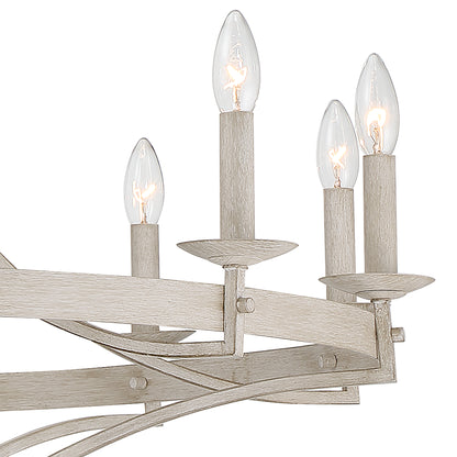 Chanton 12-Light Classic Candle Style Wagon Wheel Chandelier UL Listed