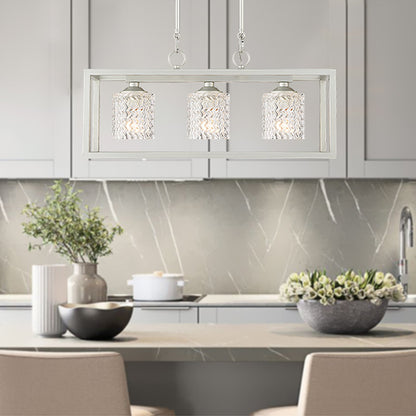 Greeley 3-Light Kitchen Island Rectangle Pendant