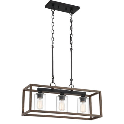 Greeley 3-Light Kitchen Island Rectangle Pendant