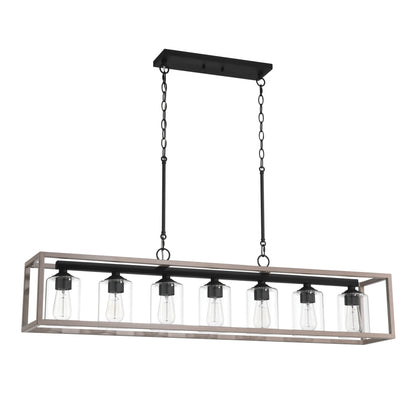 Greeley 7-Light Kitchen Island Rectangle Chandelier