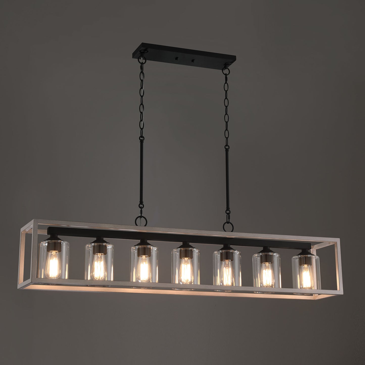 Greeley 7-Light Kitchen Island Rectangle Chandelier